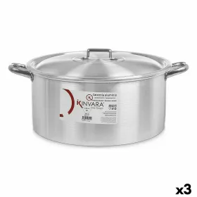 Кастрюля с крышкой Kinvara Серебристый 18 L 48,5 x 22 x 39 cm (3 штук)