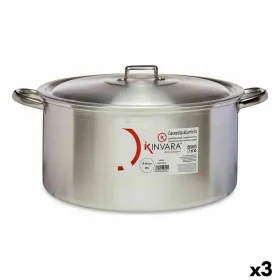 Кастрюля с крышкой Kinvara Серебристый 20 L 51 x 23 x 41 cm (3 штук)