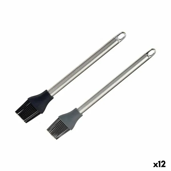 Kitchen Brush Kinvara Silicone Stainless steel 28 x 4,5 X 2 cm (12 Units)