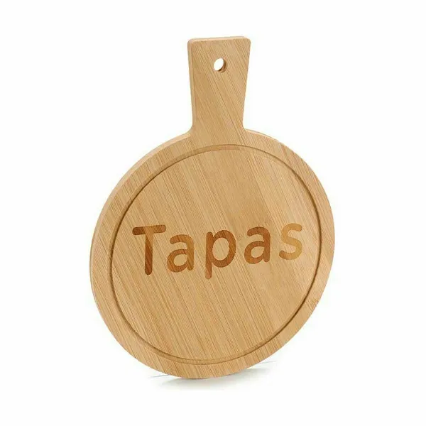 Snack tray Kinvara Black Wood 14 x 1 x 19 cm With handle (48 Units)
