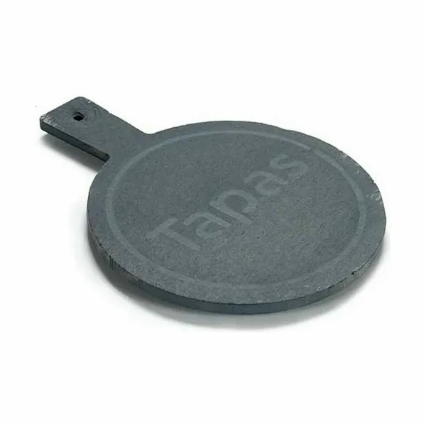 Välipalatarjotin Kinvara Musta Puu 14 x 1 x 19 cm Kahvalla (48 osaa)