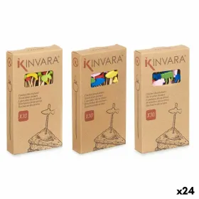 Barbecue Skewer Set Kinvara Bamboo Skewer Decorated (24 Units)