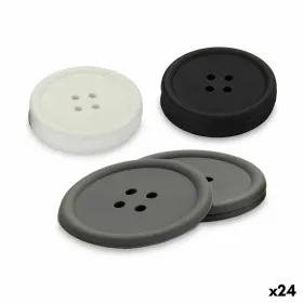 Костер Kinvara Белый Чёрный Серый Силикон Пластик Кнопка 9 x 2 x 9 cm 8,8 x 8,8 x 0,05 cm 8 x 0,05 x 8 cm 9 x 1,8 x 9 cm набор (