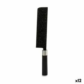 Large Cooking Knife Kinvara Black Stainless steel Plastic 5,3 x 33 x 2,3 cm 33 x 2,3 x 5,3 cm Marble (12 Units)