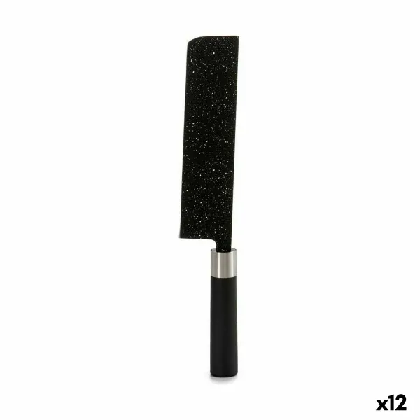 Iso kokkiveitsi Kinvara Musta Ruostumaton teräs Muovinen 5,3 x 33 x 2,3 cm 33 x 2,3 x 5,3 cm Marmori (12 osaa)