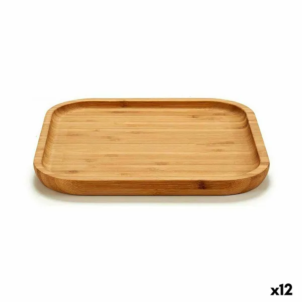 поднос для закусок Kinvara Коричневый Квадратный 20 x 1,5 x 20 cm (12 штук)