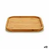 поднос для закусок Kinvara Коричневый Квадратный 20 x 1,5 x 20 cm (12 штук)