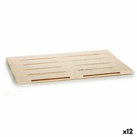 Snack tray Gift Decor Brown Wood 40 x 2 x 60 cm (12 Units)