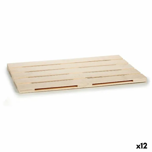 Välipalatarjotin Gift Decor Ruskea Puu 40 x 2 x 60 cm (12 osaa)