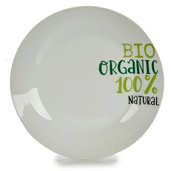 Litteä Lautanen Organic Posliini Printattu 24,4 x 2,6 x 24,4 cm (10 osaa)