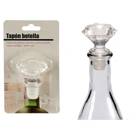 Airtight bottle cap Kinvara Transparent 4,5 x 14,5 x 8,5 cm Diamond (12 Units)