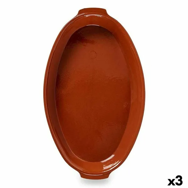 Oven Dish La Dehesa Baked clay 56 x 7,5 x 32 cm (3 Units)