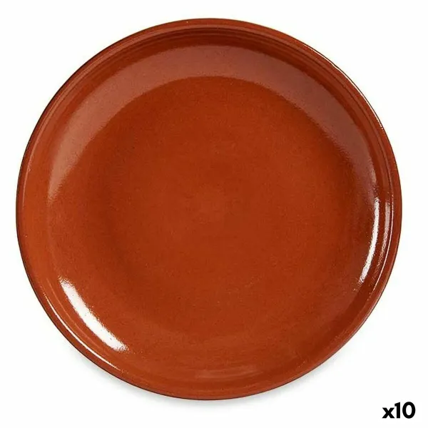 Plokščia lėkštė La Dehesa Keptas molis 23 x 2 x 23 cm Mėsa (10 vnt.)