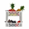 Daržovių vežimėlis Stefanplast Balta Antracito Plastmasinis 40 x 29,5 x 68,5 cm (44 Unidades)