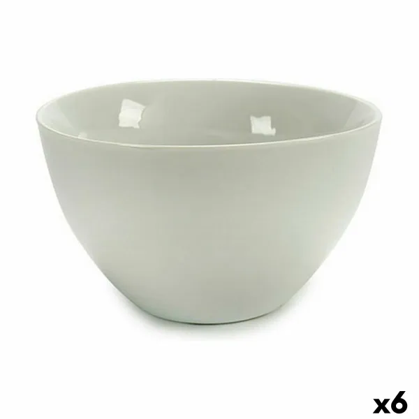 Snack Bowl White Porcelain 600 ml 13 x 7,2 x 13 cm (6 Units)