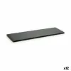 Snack tray Kinvara Black 50 x 0,5 x 15 cm 15 x 0,5 x 50 cm (12 Units)