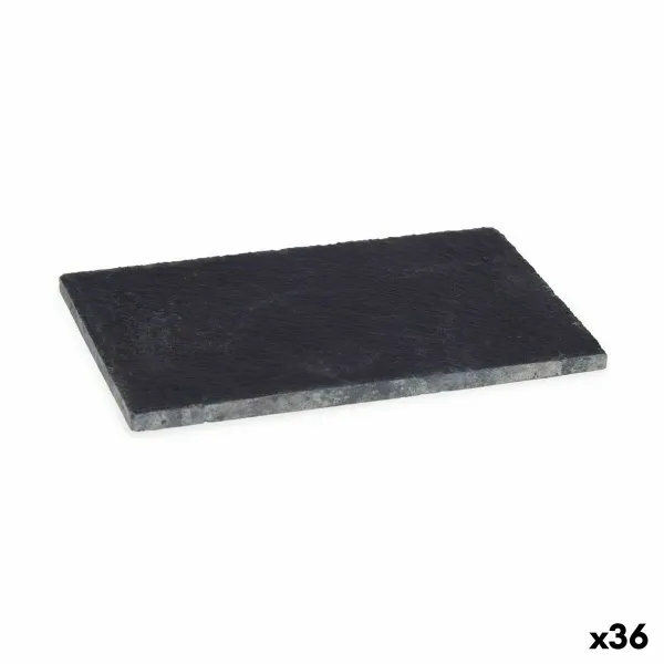 Snack tray Kinvara Black 10 x 0,5 x 15 cm 15 x 0,5 x 10 cm (36 Units)