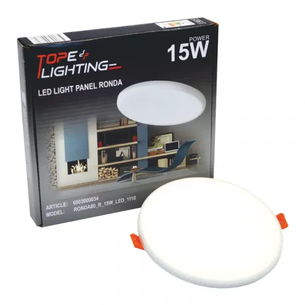 Mounted round LED panel "RONDA" 15W