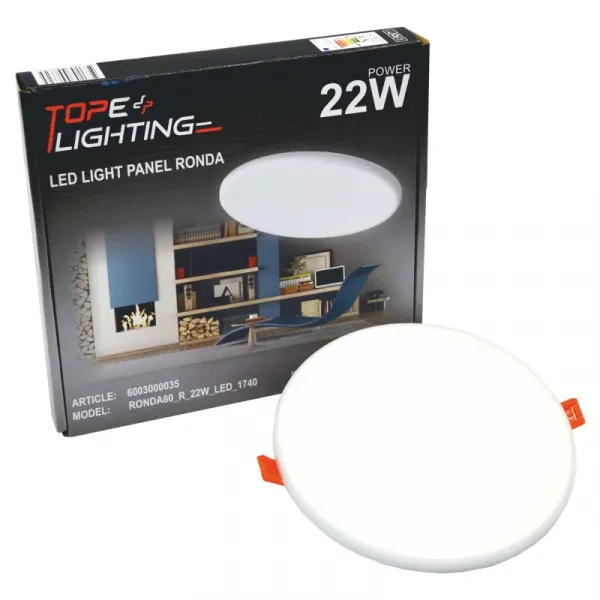 Mounted round LED panel "RONDA" 22W