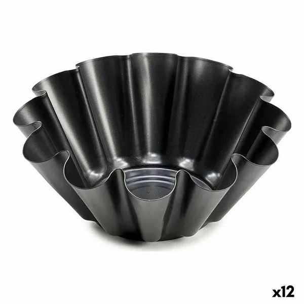 Flan-muotti Kinvara Tumman harmaa Teräs 23 x 8,2 x 23 cm 24 x 23 x 12 cm (12 osaa)