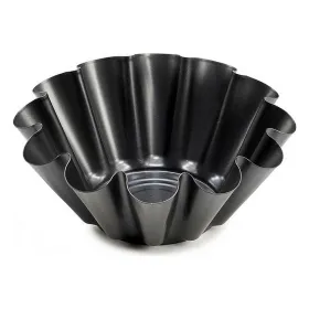 Flan Mould Kinvara Dark grey Steel 23 x 8,2 x 23 cm 24 x 23 x 12 cm (12 Units)