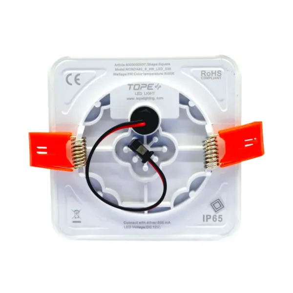 Recessed square LED panel "RONDA" 8W