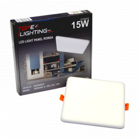 Recessed square LED panel "RONDA" 15W