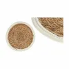 Table Mat Gift Decor White Natural Natural Fibre 30 x 1 x 30 cm (48 Units)