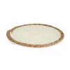 Table Mat Gift Decor White Natural Natural Fibre 30 x 1 x 30 cm (48 Units)