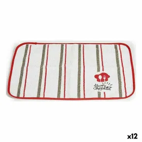 Подставка под горячее Kinvara Bon Appetit Белый Красный 33 x 0,3 x 48 cm (12 штук)
