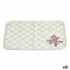 Table Mat Kinvara White Green 33 x 0,3 x 48 cm (12 Units)