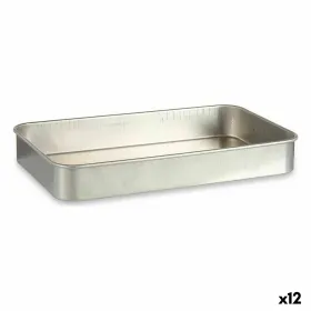Roasting Tin Kinvara Silver Aluminium 28,5 x 6,5 x 46 cm 46 x 6,5 x 28,5 cm 46 x 7 x 28,5 cm (12 Units)