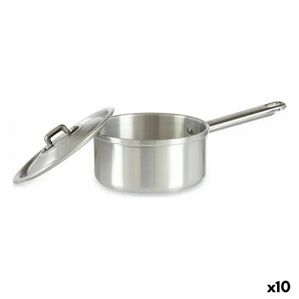 Puodas su dangteliu Kinvara Sidabras Aliuminis Ø 14 cm 1 L 28 x 9 x 16 cm 16 x 9 x 28 cm (10 vnt.)