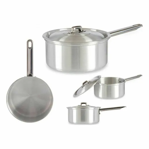 Kannellinen kattila Kinvara Hopeinen Alumiini Ø 16 cm 1,5 L 30 x 10,5 x 18 cm 30,5 x 9 x 18 cm 18 x 10,5 x 30,5 cm (10 osaa)