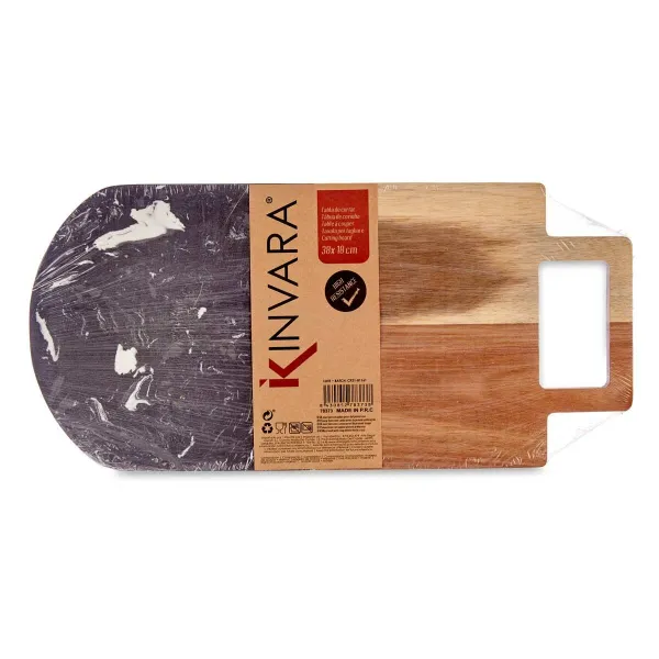 Cutting board Kinvara Black 18 x 1,5 x 38 cm (8 Units)