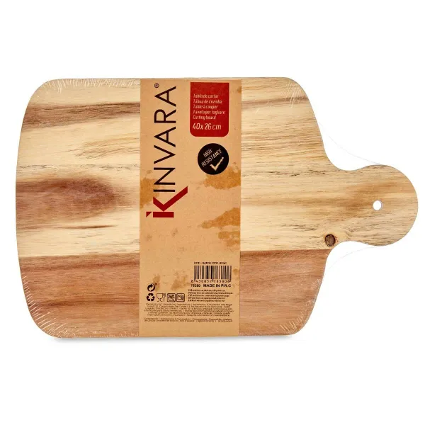 Cutting board Kinvara White 25,7 x 1,5 x 40 cm (12 Units)