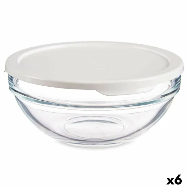 Apvali pietų dėžutė su dangteliu Pasabahce Chefs Balta 595 ml (6 vnt.)