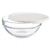 Round Lunch Box with Lid Pasabahce Chefs White 595 ml (6 Units)