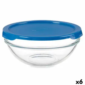 Pyöreä eväsrasia kannella Pasabahce Chefs Sininen 595 ml (6 osaa)