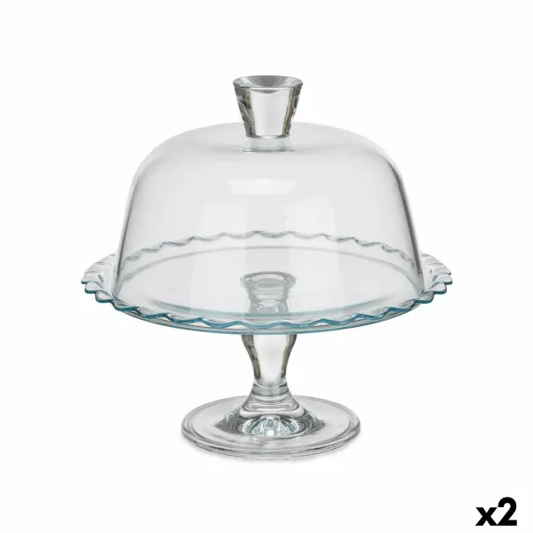 Tarjoiluvati Pasabahce Läpinäkyvä Lasi 26 x 26 x 26 cm (2 osaa)