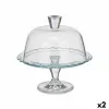 Lunch box Pasabahce Transparent Glass 26 x 26 x 26 cm (2 Units)