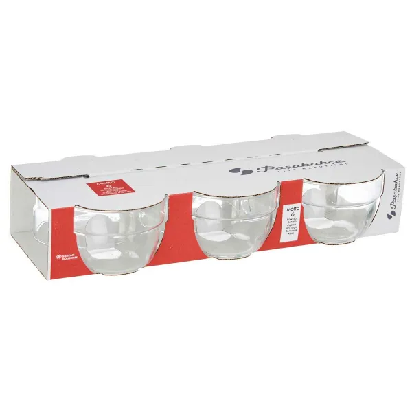 Kulhosetti Pasabahce Motto Läpinäkyvä Lasi 200 ml 29,7 x 6 x 16 cm (8 osaa)