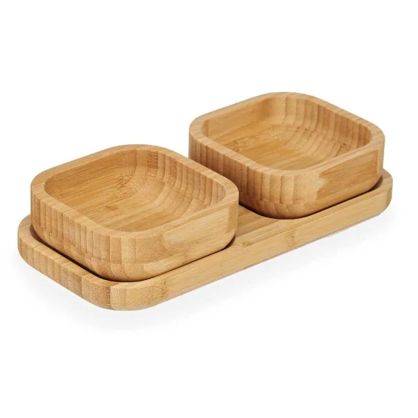 Rinkinys užkandžiams Kinvara Ruda Bambukas 23 x 4,5 x 11 cm 23 x 5,3 x 11 cm (12 vnt.)