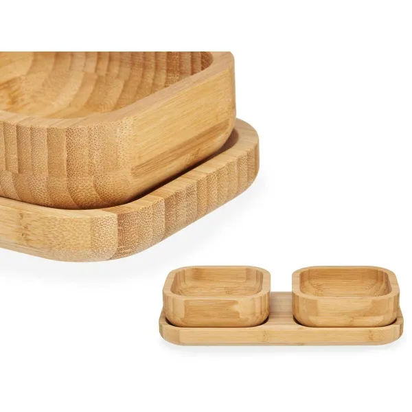 Uzkodu komplekts Kinvara Brūns Bambuss 23 x 4,5 x 11 cm 23 x 5,3 x 11 cm (12 gb.)