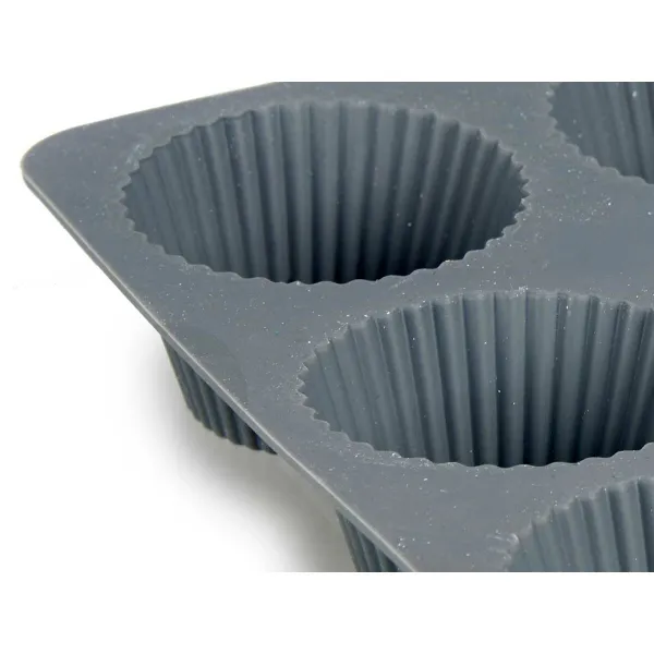 Muffin Tray Kinvara Light grey Dark grey 22 x 3 x 22 cm Magdalenas (6 Units)