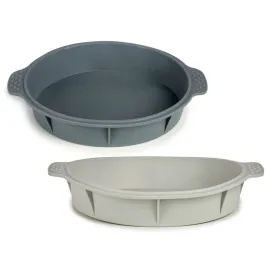 Baking Mould Kinvara Light grey Dark grey Silicone 30 x 4,5 x 26 cm Circular (6 Units)