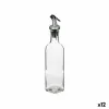 Mausteikko Vivalto Läpinäkyvä Lasi Silikoni Teräs polypropeeni Muovinen 250 ml 5 x 24,5 x 5 cm (12 osaa)