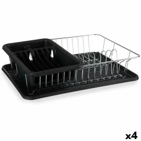 Draining Rack for Kitchen Sink Kinvara Black 43,5 x 11 x 33,5 cm (4 Units)