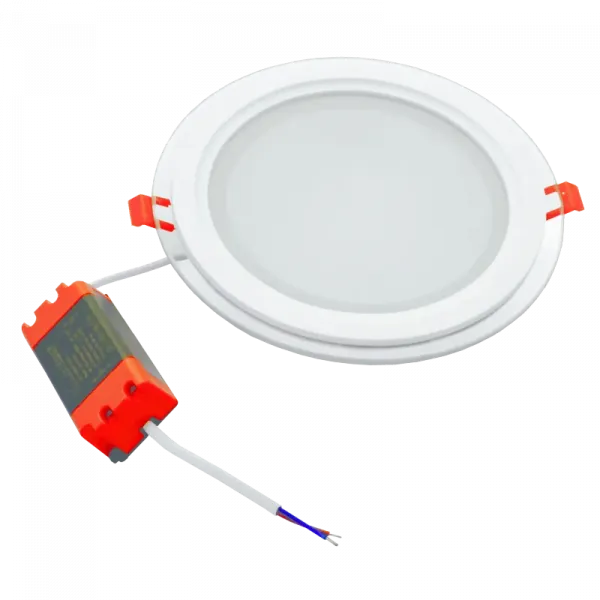 18W recessed round LED luminaire with glass "VESTA"
