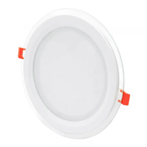 18W recessed round LED luminaire with glass "VESTA"